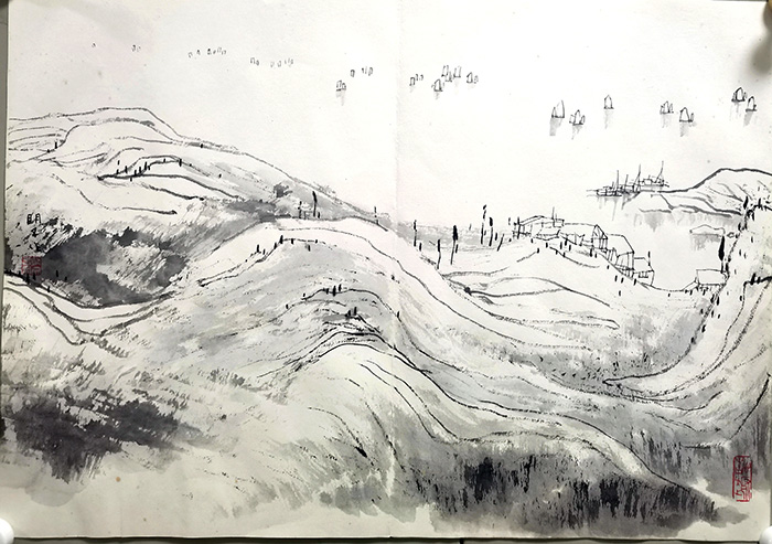 作者：章炳文&nbsp;山水&nbsp;￥：协商&nbsp;单击鼠标查看大图！