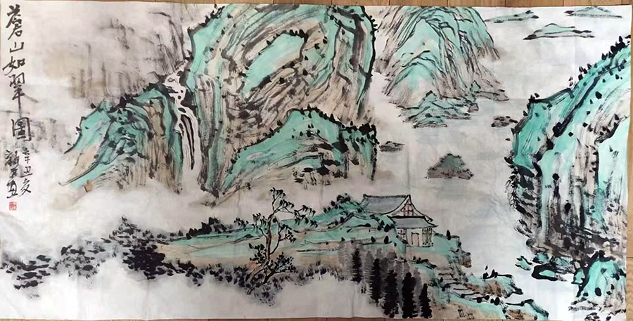 作者：束新水&nbsp;山水&nbsp;￥：协商&nbsp;单击鼠标查看大图！