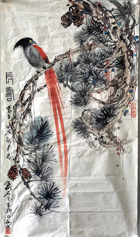 作者：施永成&nbsp;花鸟&nbsp;￥：协商&nbsp;单击鼠标查看大图！