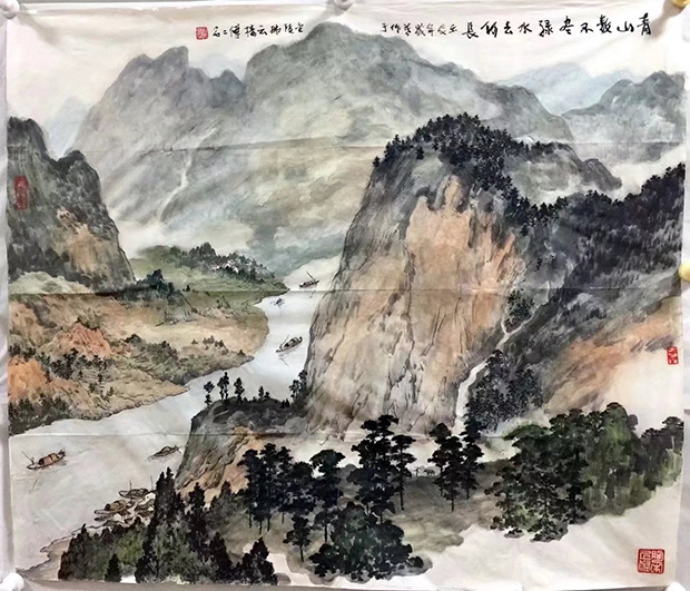 作者：傅二石&nbsp;山水&nbsp;￥：协商&nbsp;单击鼠标查看大图！