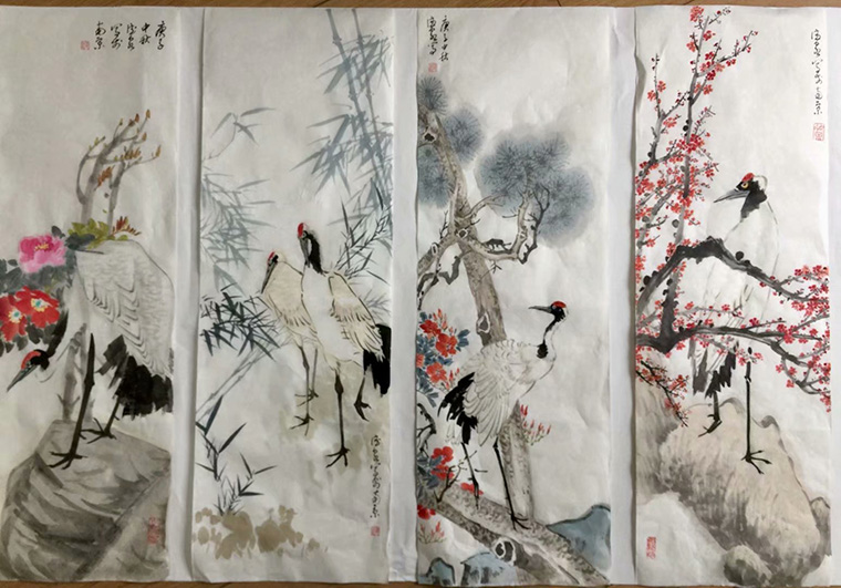 作者：张德泉&nbsp;花鸟&nbsp;￥：协商&nbsp;单击鼠标查看大图！