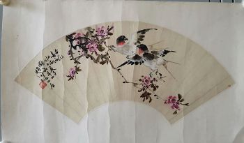 作者：赵松泉&nbsp;花鸟扇面&nbsp;￥：协商&nbsp;单击鼠标查看详细介绍！