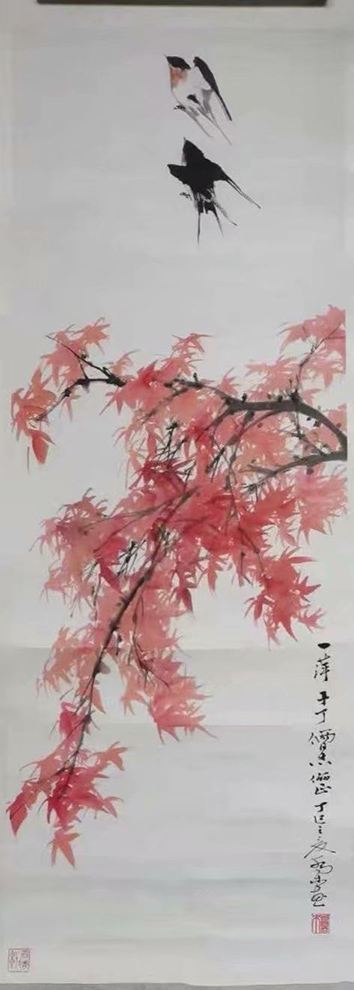 作者：乔木&nbsp;花鸟　枫燕图&nbsp;￥：协商&nbsp;单击鼠标查看大图！