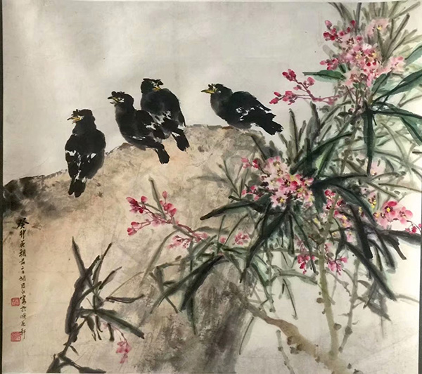 作者：胡国仁&nbsp;花鸟&nbsp;￥：协商&nbsp;单击鼠标查看大图！