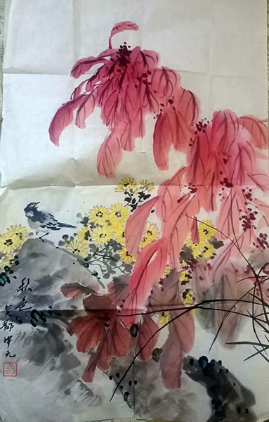 作者：胡中元&nbsp;花鸟&nbsp;￥：协商&nbsp;单击鼠标查看大图！