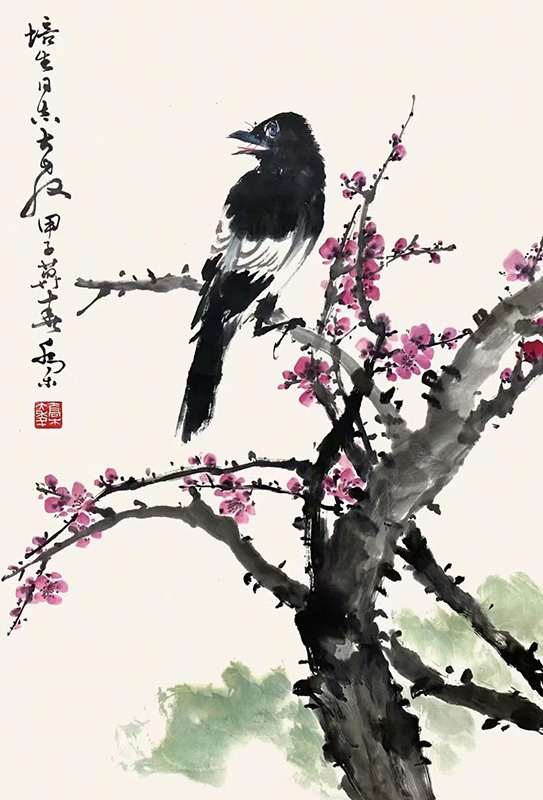 作者：乔木&nbsp;花鸟　　梅雀图&nbsp;￥：协商&nbsp;单击鼠标查看大图！