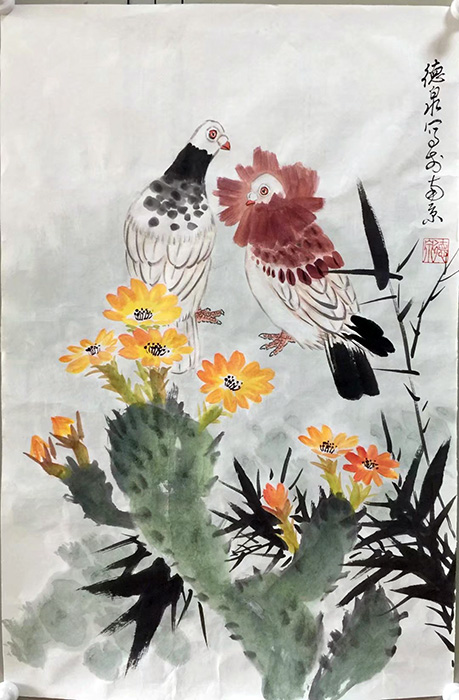 作者：张德泉&nbsp;花鸟&nbsp;￥：协商&nbsp;单击鼠标查看大图！