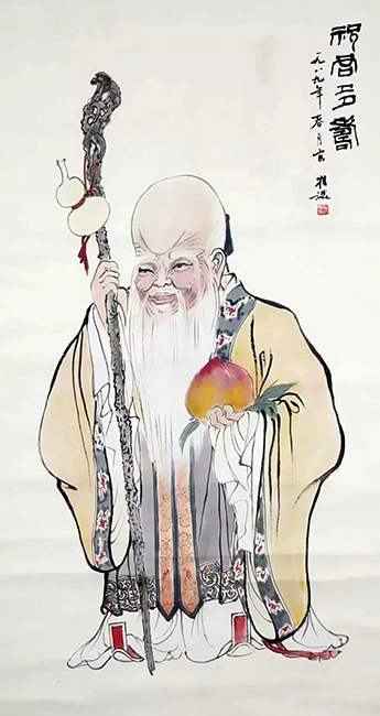 作者：崔护&nbsp;人物《祝君多寿》&nbsp;￥：协商&nbsp;单击鼠标查看大图！