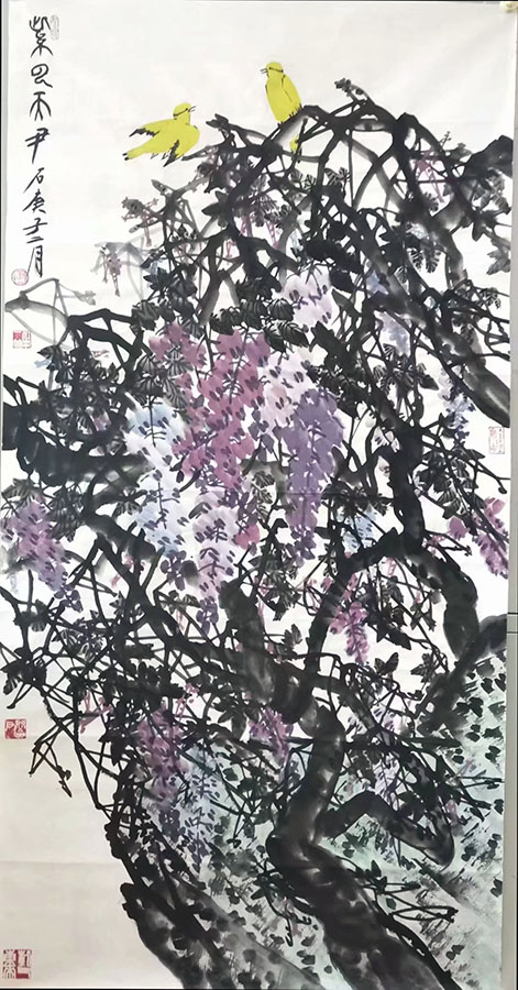 作者：尹石&nbsp;花鸟&nbsp;￥：协商&nbsp;单击鼠标查看大图！