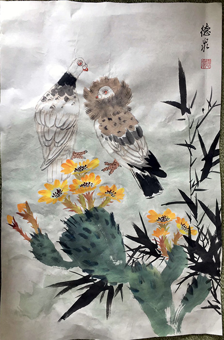 作者：张德泉&nbsp;花鸟&nbsp;￥：协商&nbsp;单击鼠标查看大图！