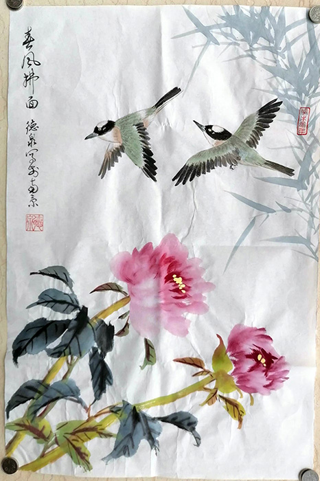 作者：张德泉&nbsp;花鸟&nbsp;￥：协商&nbsp;单击鼠标查看大图！