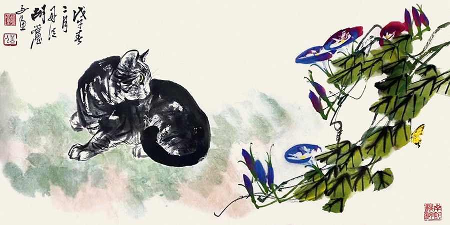 作者：胡若思&nbsp;花鸟&nbsp;￥：协商&nbsp;单击鼠标查看大图！