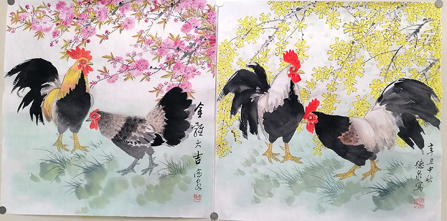 作者：张德泉&nbsp;花鸟&nbsp;￥：协商&nbsp;单击鼠标查看大图！