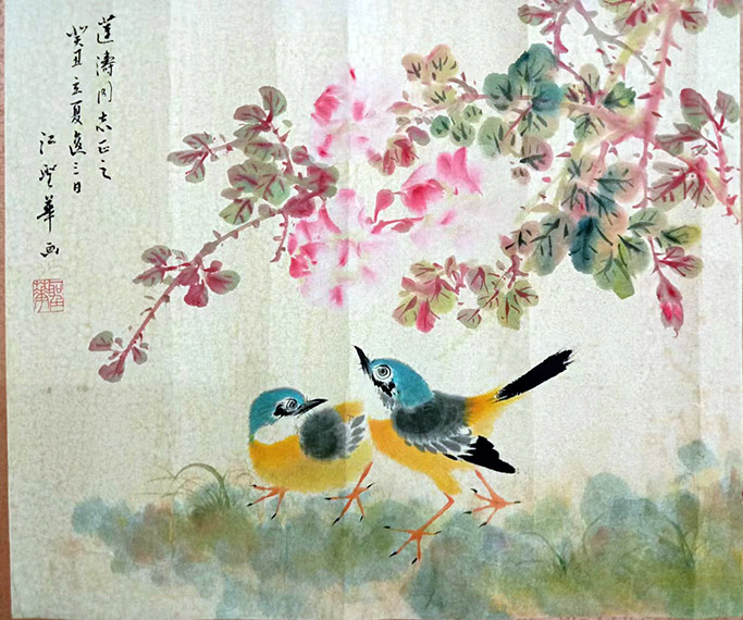 作者：江圣华&nbsp;花鸟&nbsp;￥：协商&nbsp;单击鼠标查看大图！