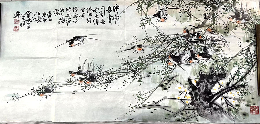 作者：俞飞安&nbsp;花鸟 &nbsp;￥：协商&nbsp;单击鼠标查看大图！