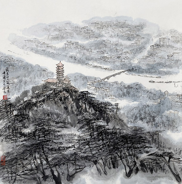 作者：华士清&nbsp;山水&nbsp;￥：协商&nbsp;单击鼠标查看大图！