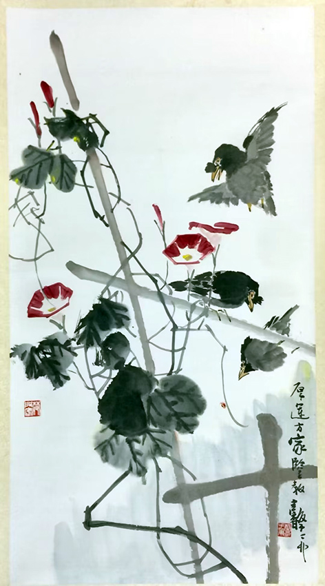 作者：张继馨&nbsp;花鸟&nbsp;￥：协商&nbsp;单击鼠标查看大图！