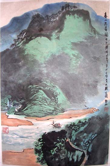 作者：华拓&nbsp;春山流翠&nbsp;￥：协商&nbsp;单击鼠标查看大图！