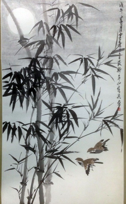 作者：杨建侯&nbsp;竹雀图&nbsp;￥：协商&nbsp;单击鼠标查看大图！