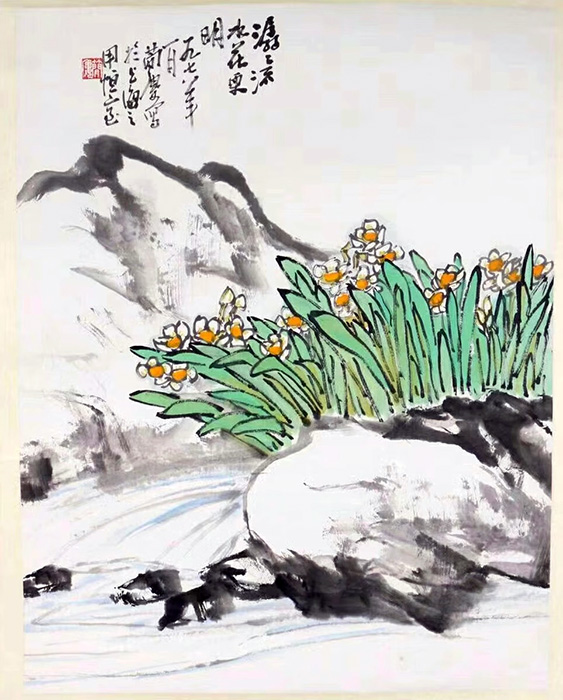 作者：曹简楼&nbsp;潺潺流水映花明&nbsp;￥：协商&nbsp;单击鼠标查看大图！