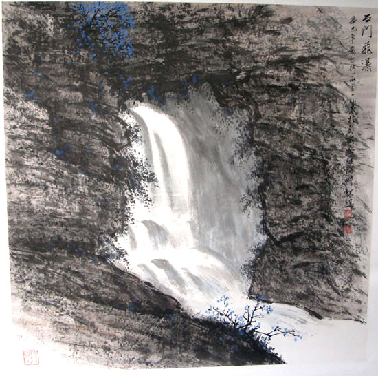 作者：魏镇&nbsp;《石门飞泉》&nbsp;￥：协商&nbsp;单击鼠标查看大图！