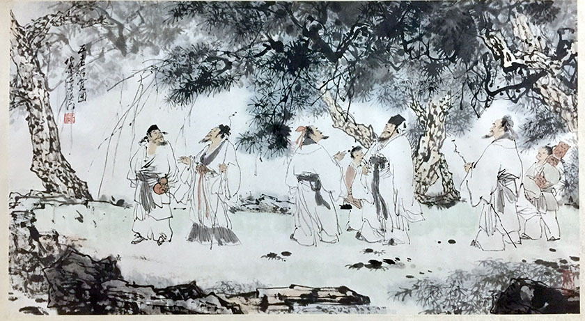 作者：马伯乐&nbsp;五老游赏图&nbsp;￥：协商&nbsp;单击鼠标查看大图！