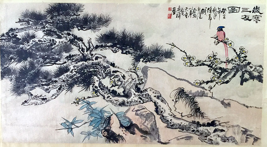 作者：陈世中&nbsp;花鸟 钱行健合作&nbsp;￥：协商&nbsp;单击鼠标查看大图！