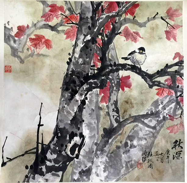 作者：张鐘&nbsp;花鸟&nbsp;￥：协商&nbsp;单击鼠标查看大图！