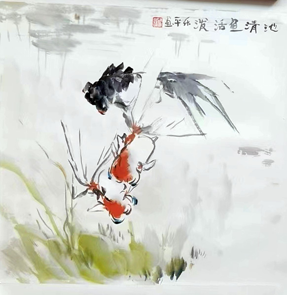 作者：沈乐平&nbsp;花鸟 &nbsp;￥：协商&nbsp;单击鼠标查看大图！