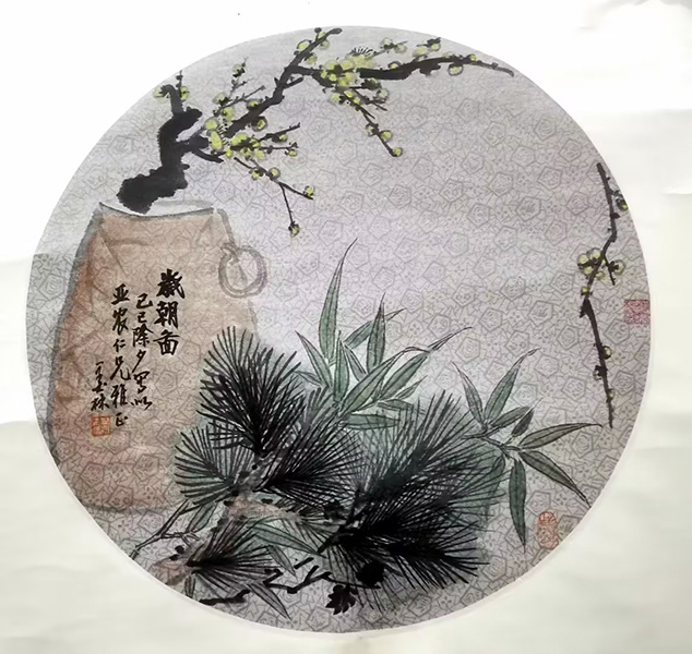 作者：朱墨林&nbsp;岁朝图&nbsp;￥：协商&nbsp;单击鼠标查看大图！