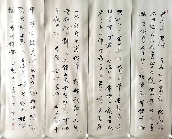 作者：常国武&nbsp;四条屏&nbsp;￥：协商&nbsp;单击鼠标查看大图！