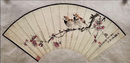 作者：张正吟&nbsp;花鸟扇面&nbsp;￥：协商&nbsp;单击鼠标查看详细介绍！