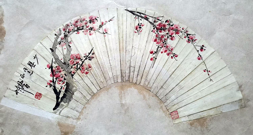 作者：蒋风白&nbsp;花鸟扇面&nbsp;￥：协商&nbsp;单击鼠标查看大图！