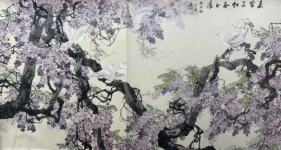 作者：徐源绍&nbsp;花鸟&nbsp;￥：协商&nbsp;单击鼠标查看大图！