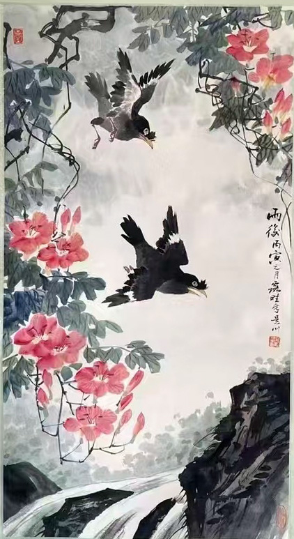 作者：徐源绍&nbsp;花鸟&nbsp;￥：协商&nbsp;单击鼠标查看大图！