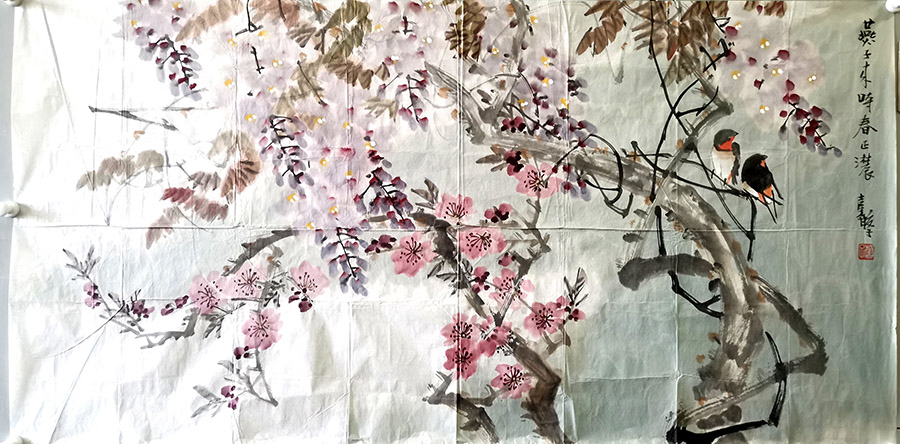 作者：张继馨&nbsp;花鸟&nbsp;￥：协商&nbsp;单击鼠标查看大图！